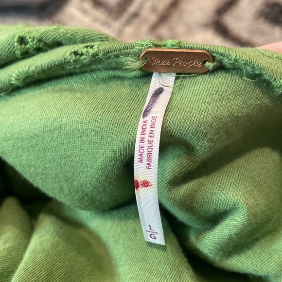 NWOT Free People Green Apricot Rose Eyelet Tie Back Dress - Picture 4 of 4